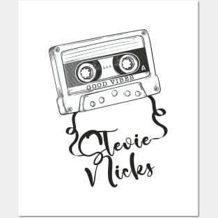 Good Vibes Stevie Nicks // Retro Ribbon Cass Posters and Art